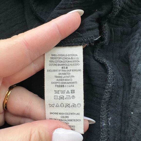 Free People Sunstreaks Tie Front Button Down Long Sleeve Blouse Size Medium - Picture 9 of 11